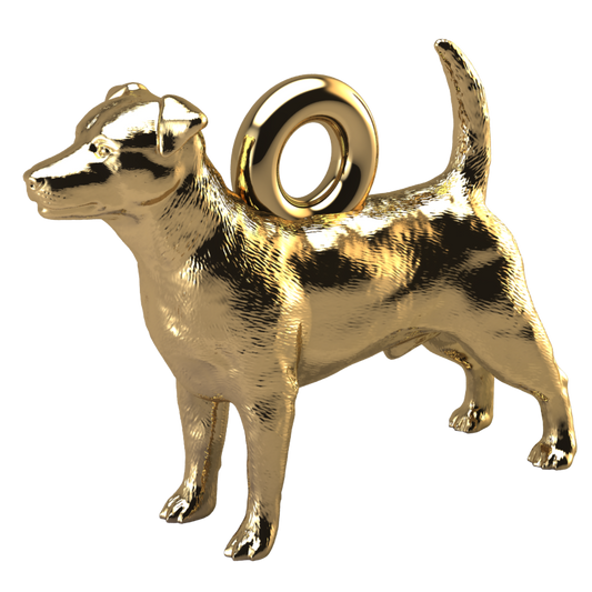 Silver dog pendant necklaces and charms with textured fur details on a chain, perfect accessory for dog lovers and jewellery enthusiasts worldwide, also available in solid gold. Made by Chris Simpson Designs in the United Kingdom.