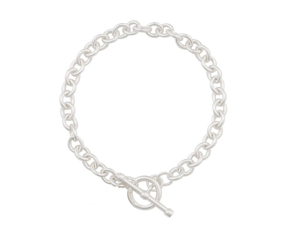 Medium Silver Toggle Charm Bracelet