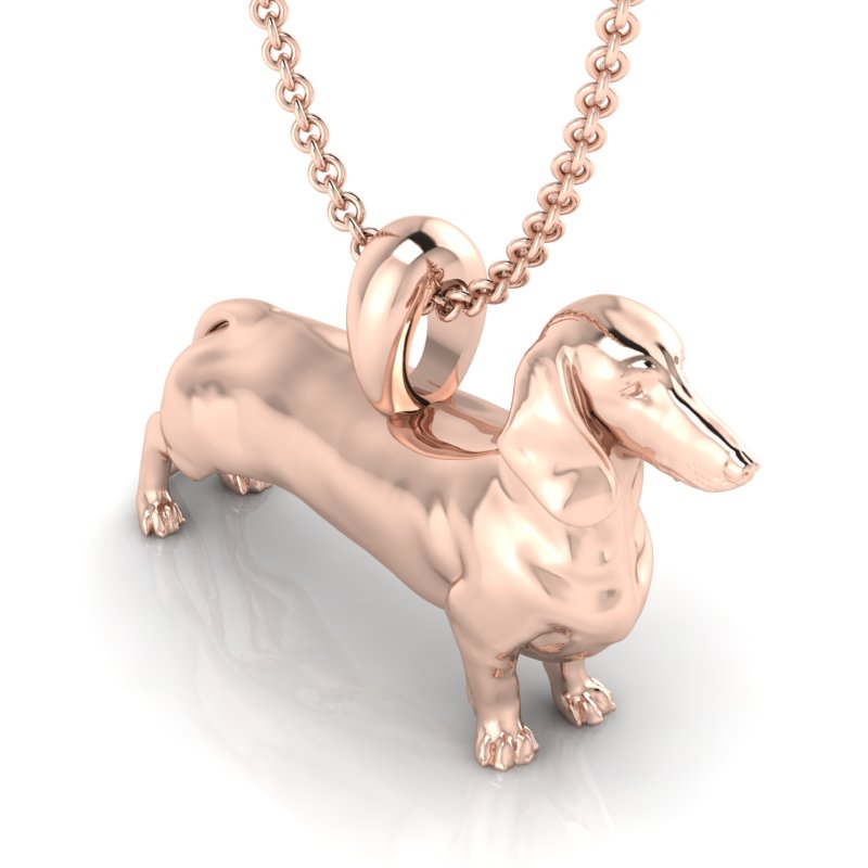 Silver dog pendant necklace with textured fur details on a chain, perfect accessory for dog lovers and jewellery enthusiasts worldwide, also available in solid gold. Made by Chris Simpson Designs in the United Kingdom.