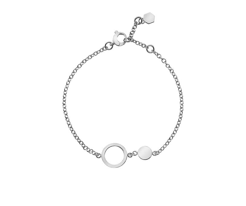 Open & Solid disc bracelet