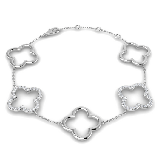 Clover motif bracelet