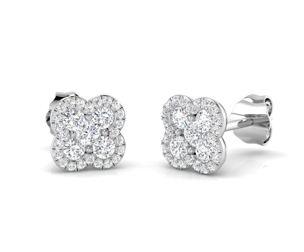 Clover diamond earrings