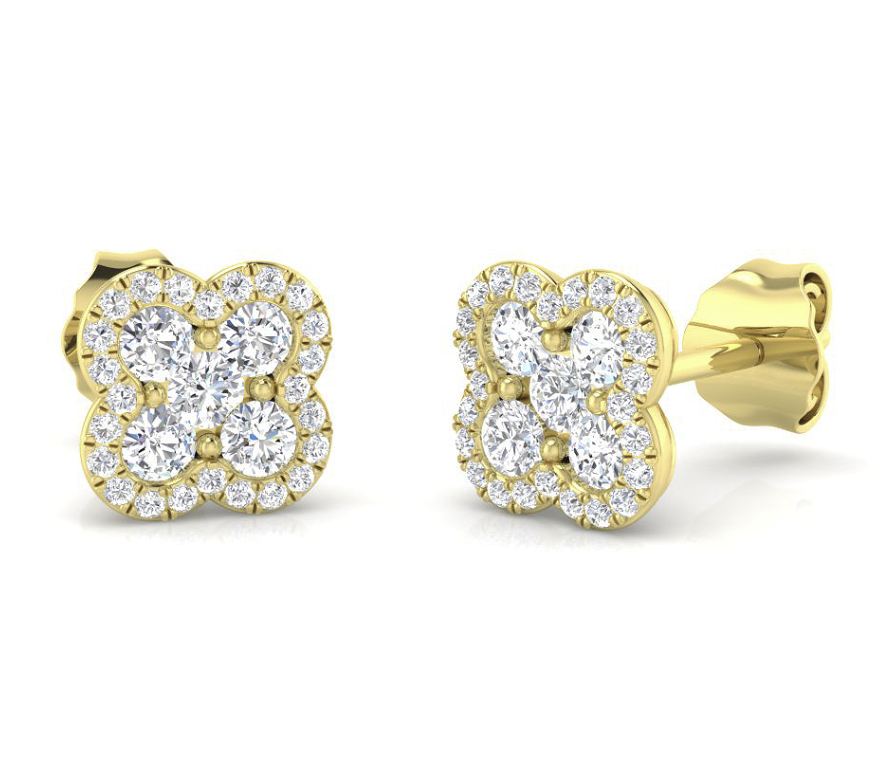 Clover diamond earrings