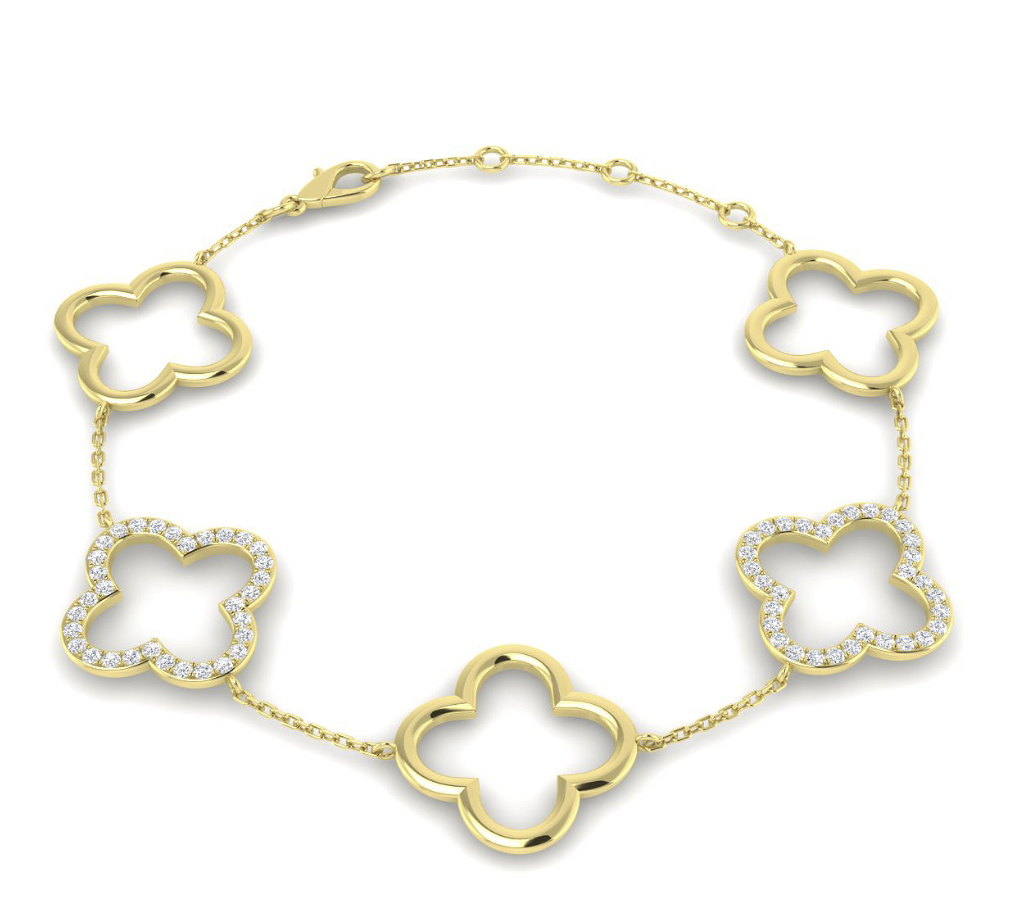 Clover motif bracelet