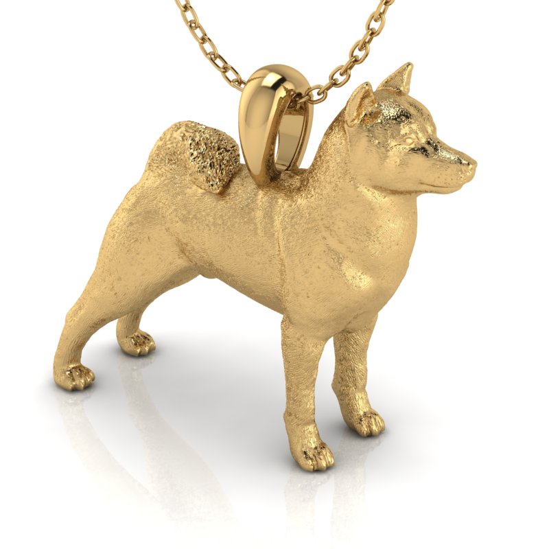 Silver dog pendant necklace with textured fur details on a chain, perfect accessory for dog lovers and jewellery enthusiasts worldwide, also available in solid gold. Made by Chris Simpson Designs in the United Kingdom.