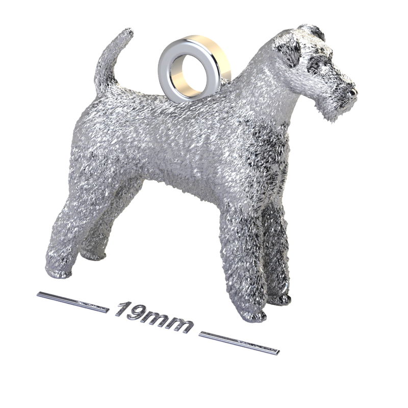 Silver dog pendant necklaces and charms with textured fur details on a chain, perfect accessory for dog lovers and jewellery enthusiasts worldwide, also available in solid gold. Made by Chris Simpson Designs in the United Kingdom.