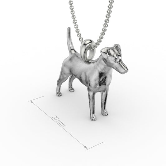 Silver dog pendant necklace with textured fur details on a chain, perfect accessory for dog lovers and jewellery enthusiasts worldwide, also available in solid gold. Made by Chris Simpson Designs in the United Kingdom.