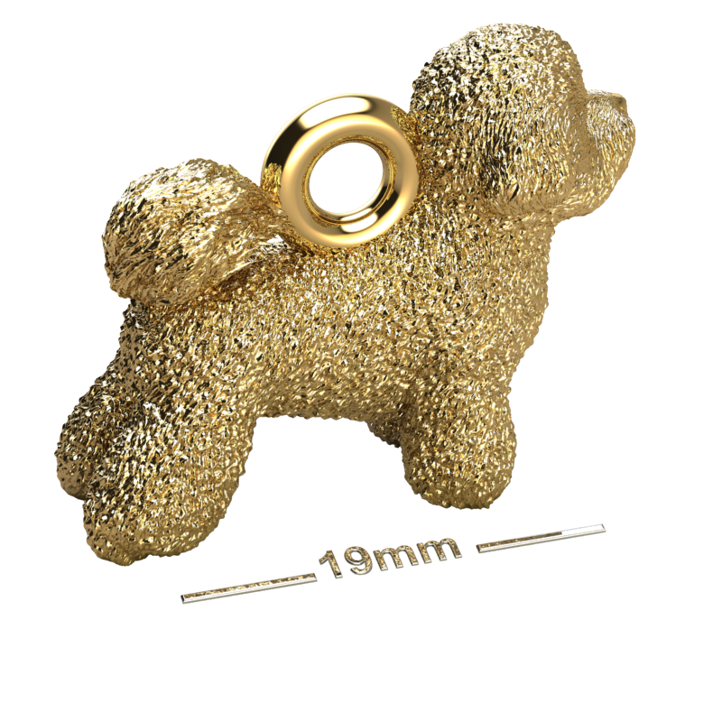 Silver dog pendant necklaces and charms with textured fur details on a chain, perfect accessory for dog lovers and jewellery enthusiasts worldwide, also available in solid gold. Made by Chris Simpson Designs in the United Kingdom.