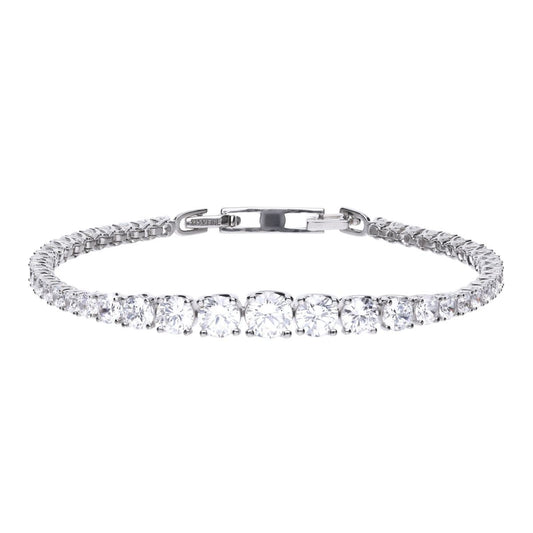 Diamonfire Graduated Zirconia Tennis Bracelet