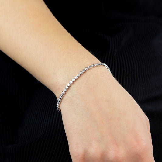 Bezel Set Cubic Zirconia Bracelet