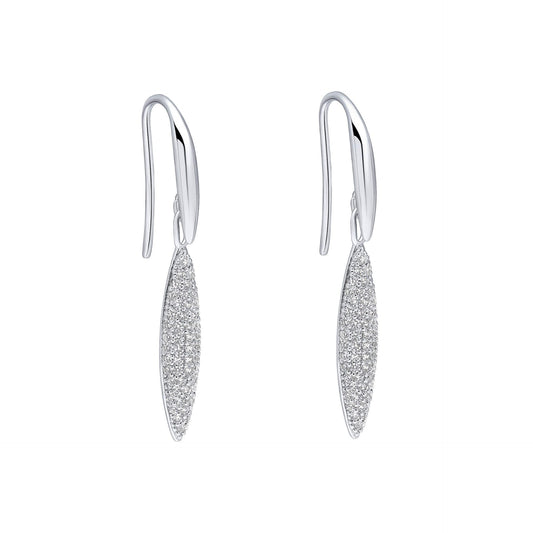 Fiorelli Long Navette Pave Drop Earrings