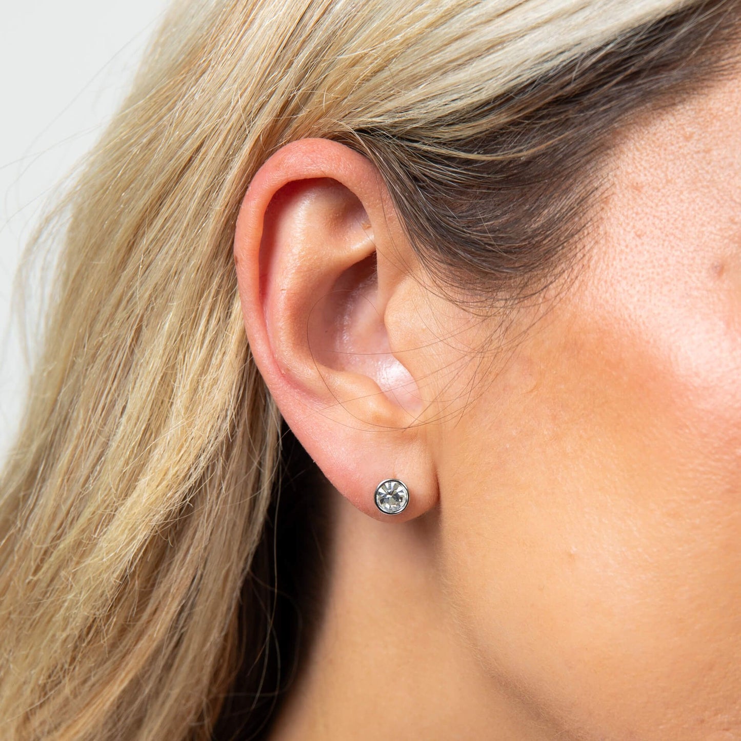 Fiorelli Front and Back Earrings with Oval and Round Crystal Shapes