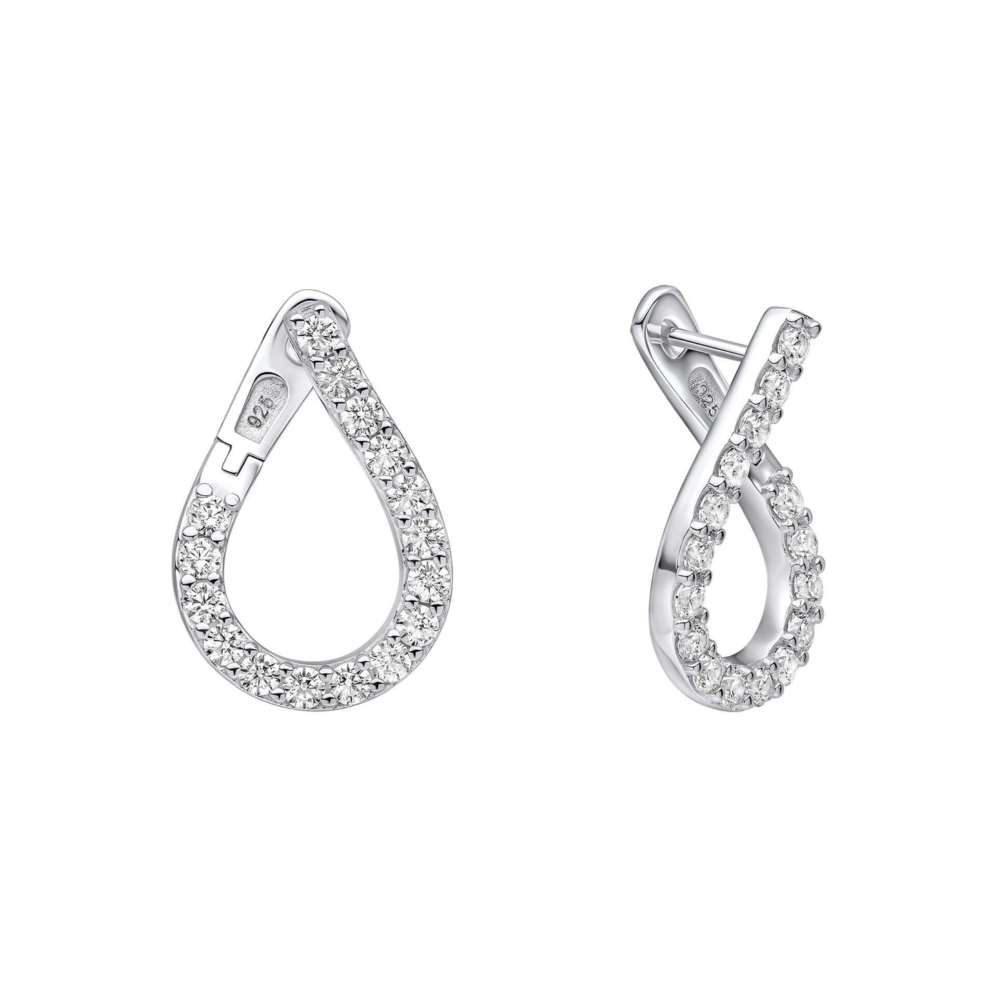 Diamonfire Front Twist Hoop Earrings