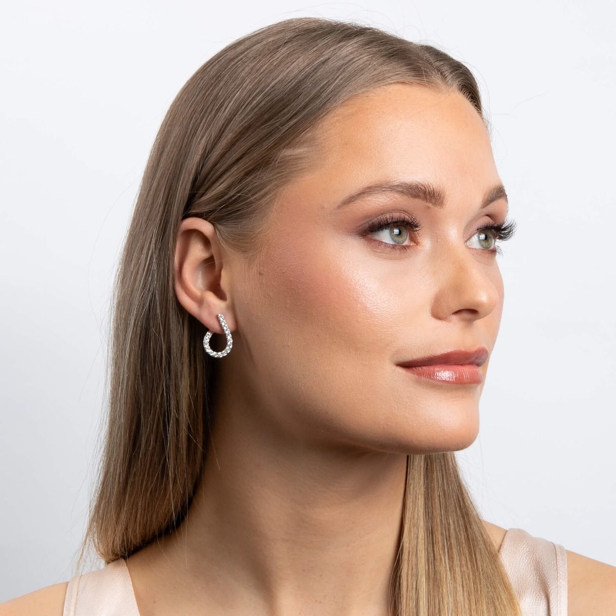 Diamonfire Front Twist Hoop Earrings