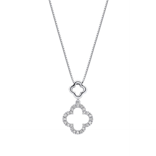 Diamond Quatrefoil Pendant in 9ct Gold