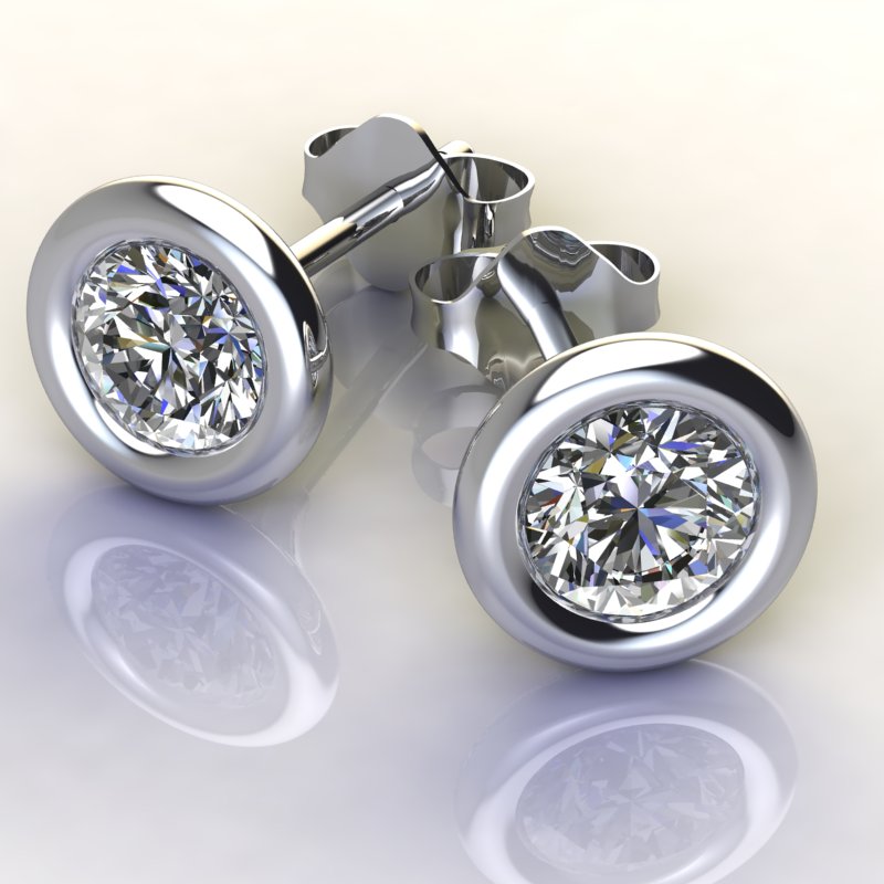 Diamond link set studs 2.00ct