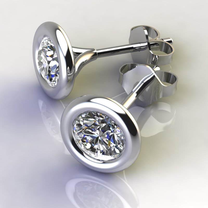 Diamond link set studs 2.00ct