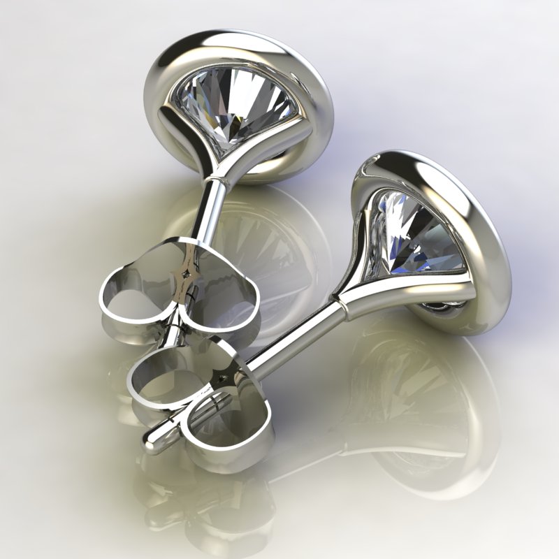 Diamond link set studs 2.00ct