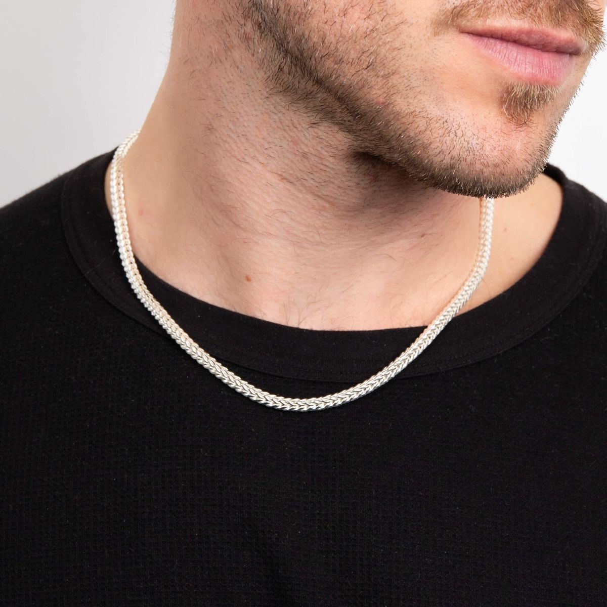 Heavyweight Foxtail Chain Necklace 51cm