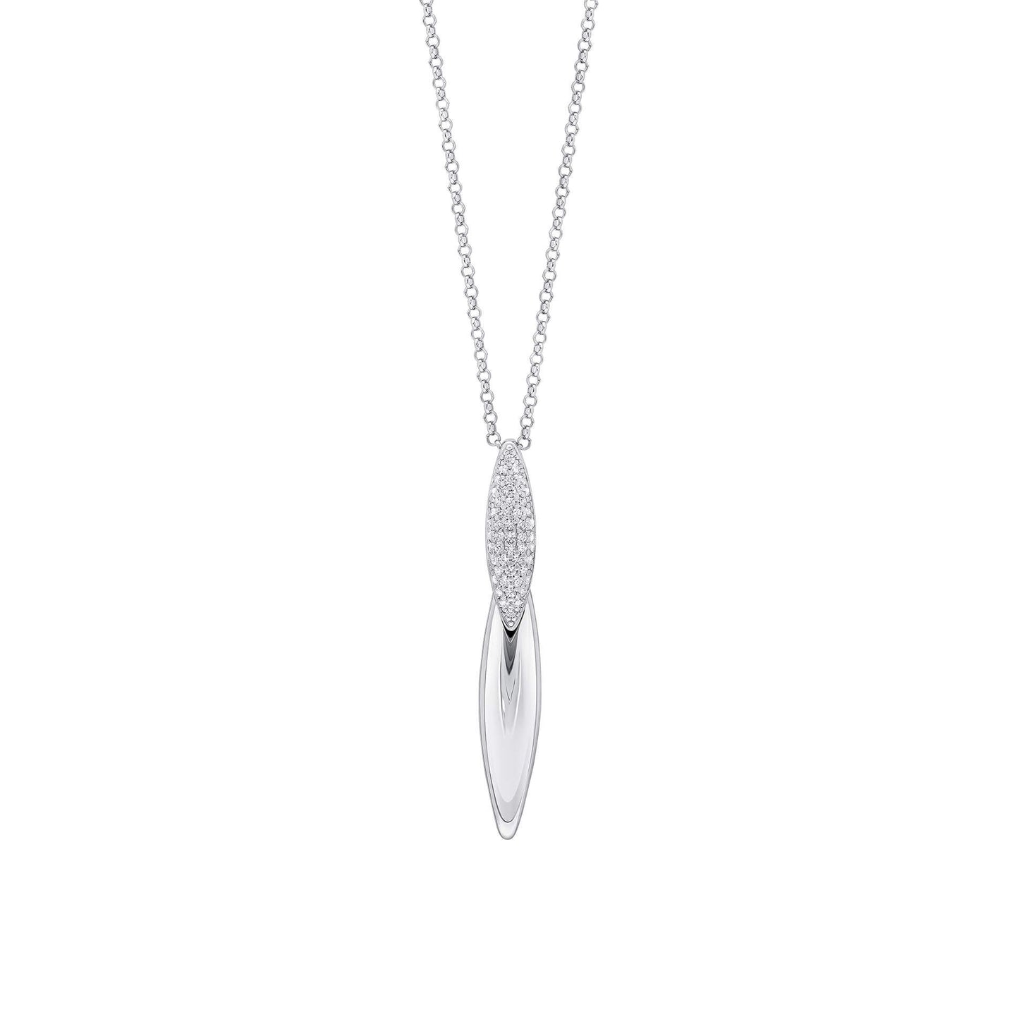 Fiorelli Long Navette Pave Drop Pendant