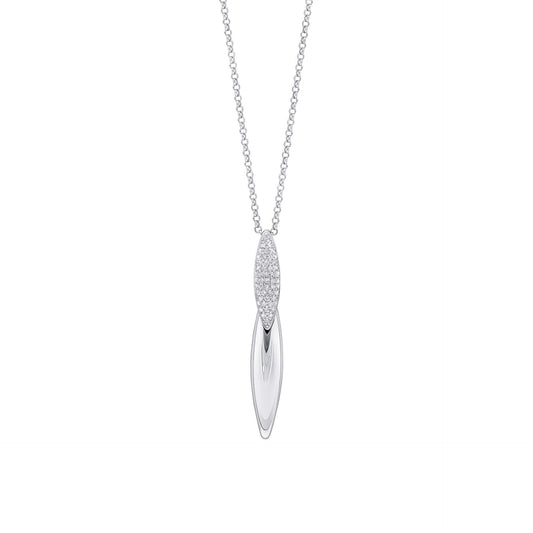 Fiorelli Long Navette Pave Drop Pendant