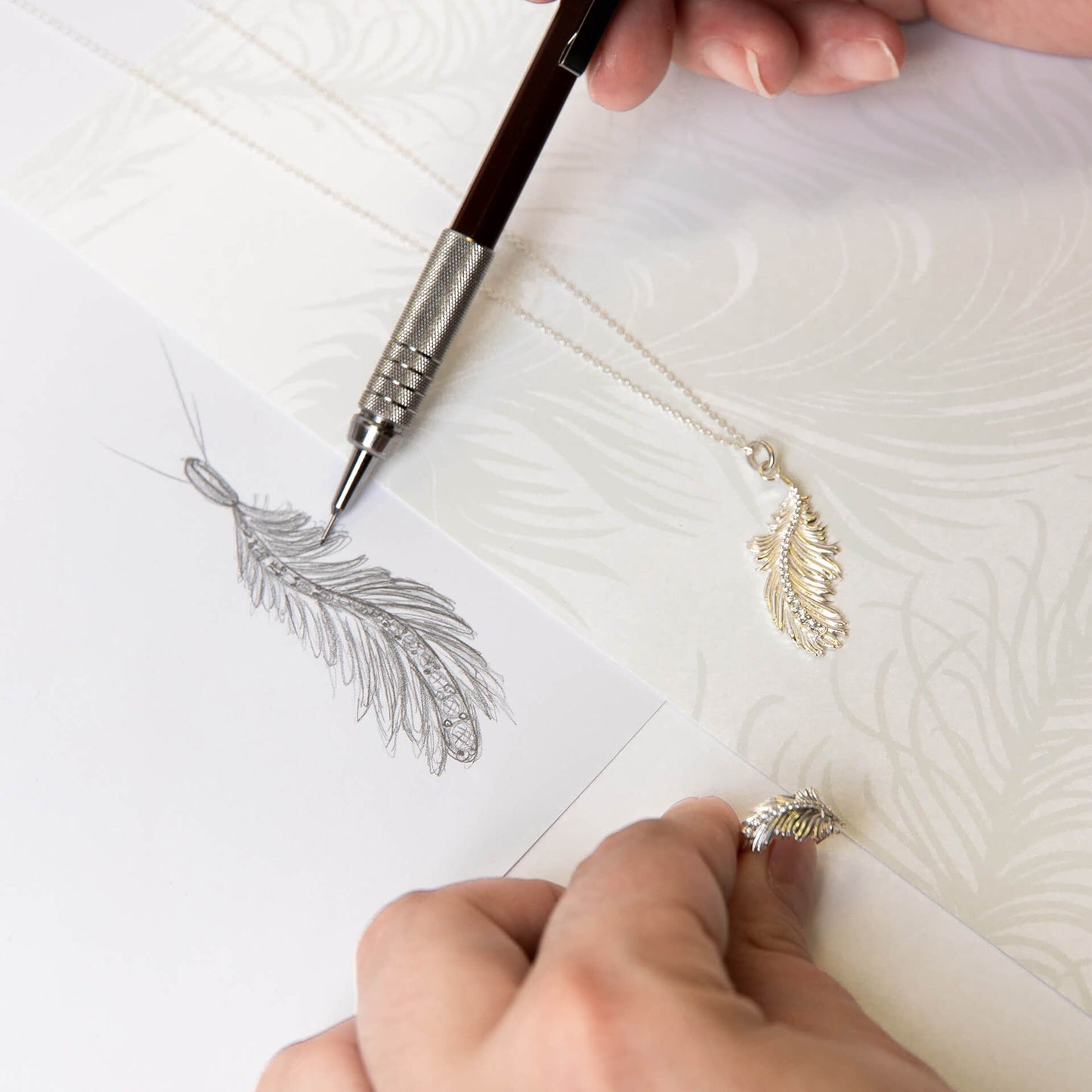 Laura Ashley Plume Feather Necklace
