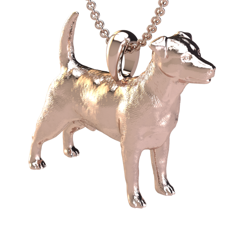 Silver dog pendant necklace with textured fur details on a chain, perfect accessory for dog lovers and jewellery enthusiasts worldwide, also available in solid gold. Made by Chris Simpson Designs in the United Kingdom.
