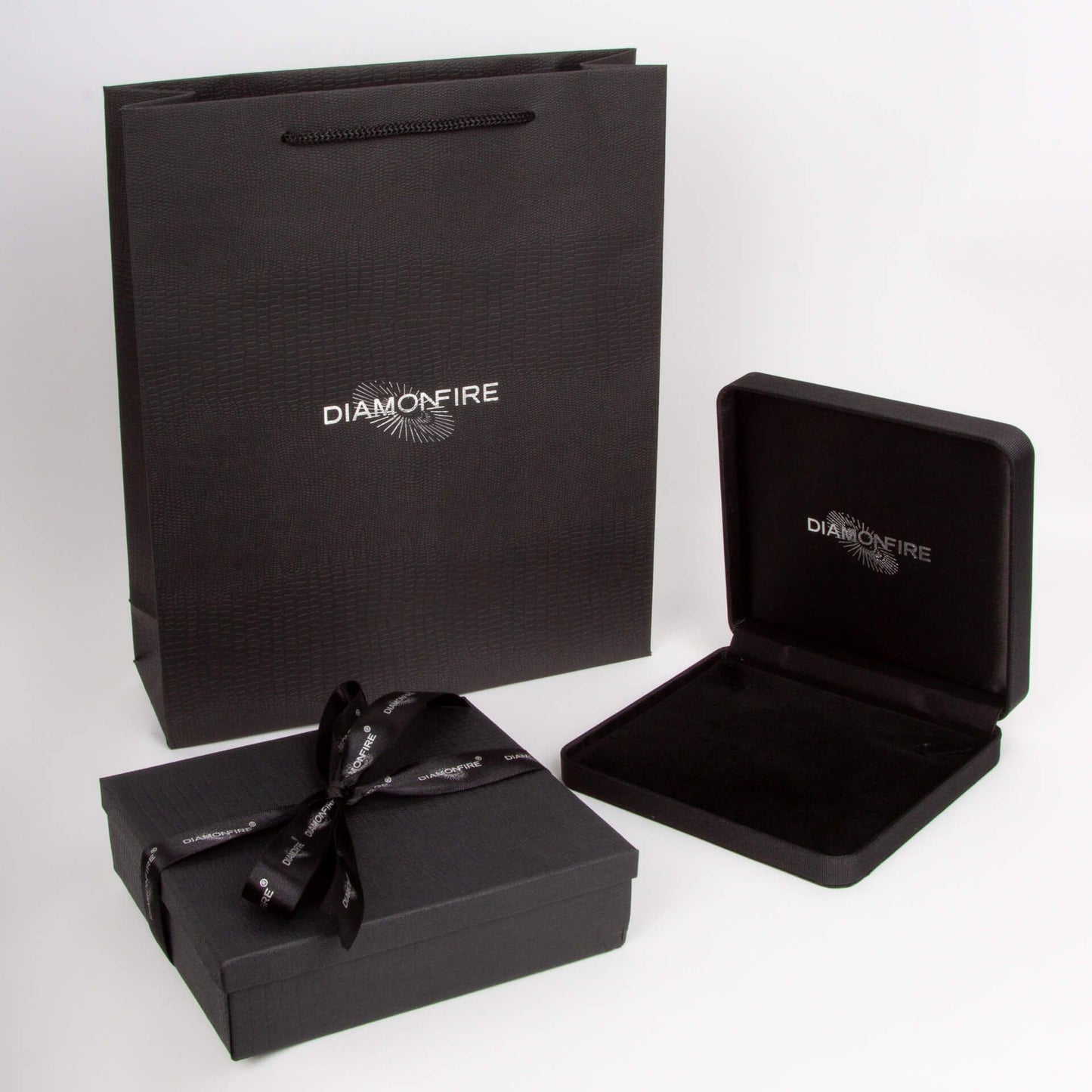 Diamonfire Pave Set Zirconia Drop Necklace