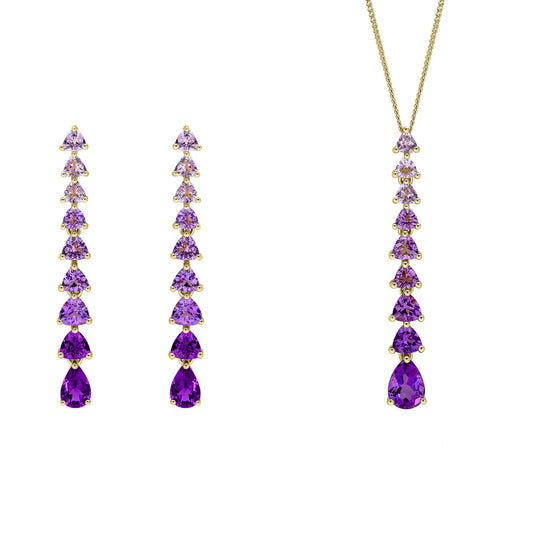 Trillion and Pear Amethyst Christmas Special Kit in 9ct